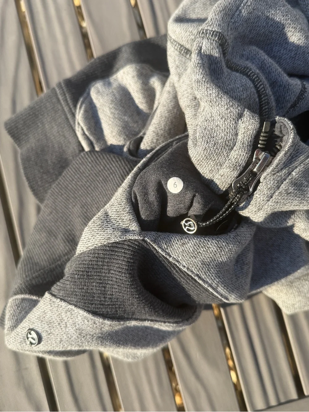 Lululemon Heather Gray Zip-Up Hoodie